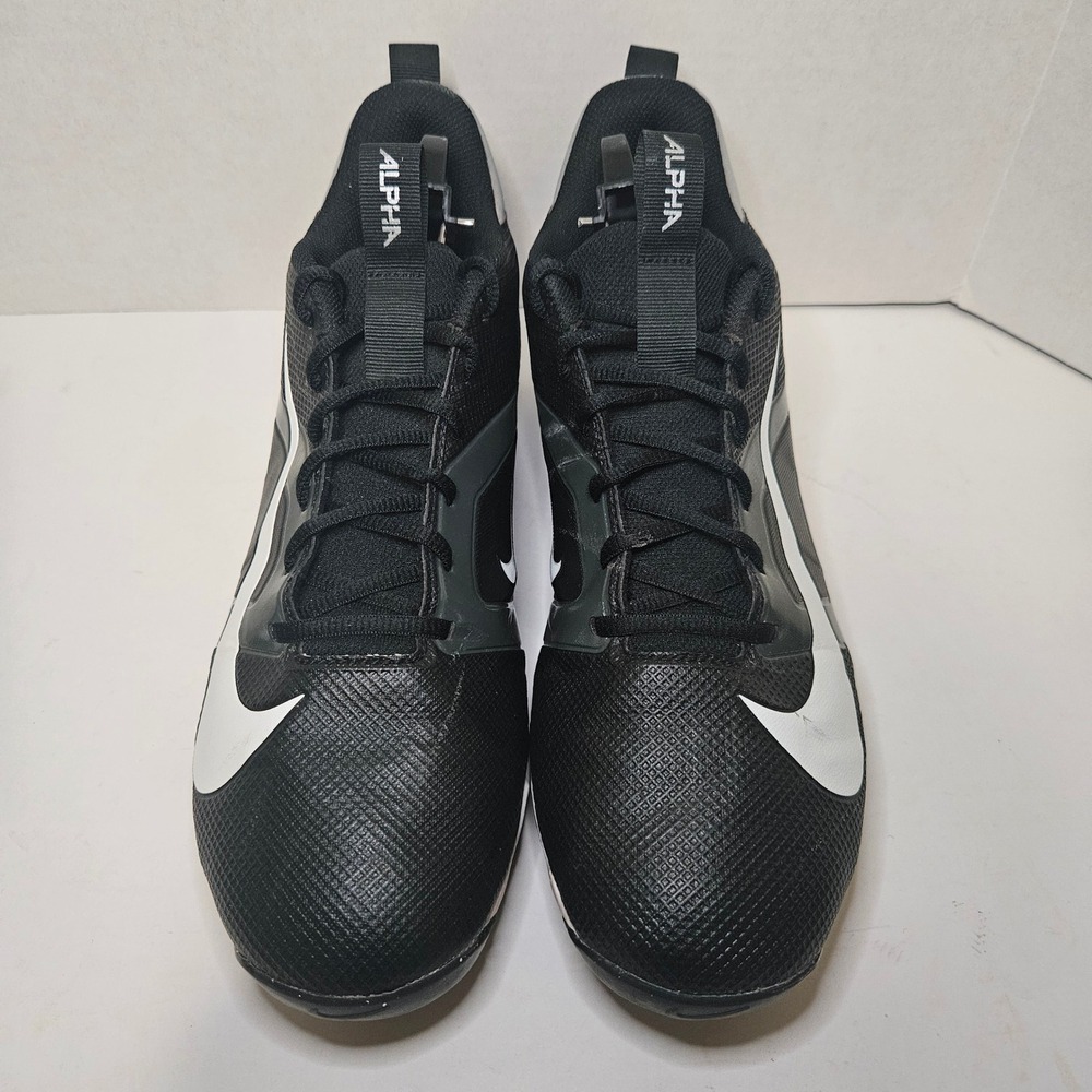 Nike Alpha Menace 4 Shark Football Cleats Mens 11 Black White FQ3875-001 Sports - Picture 3 of 11